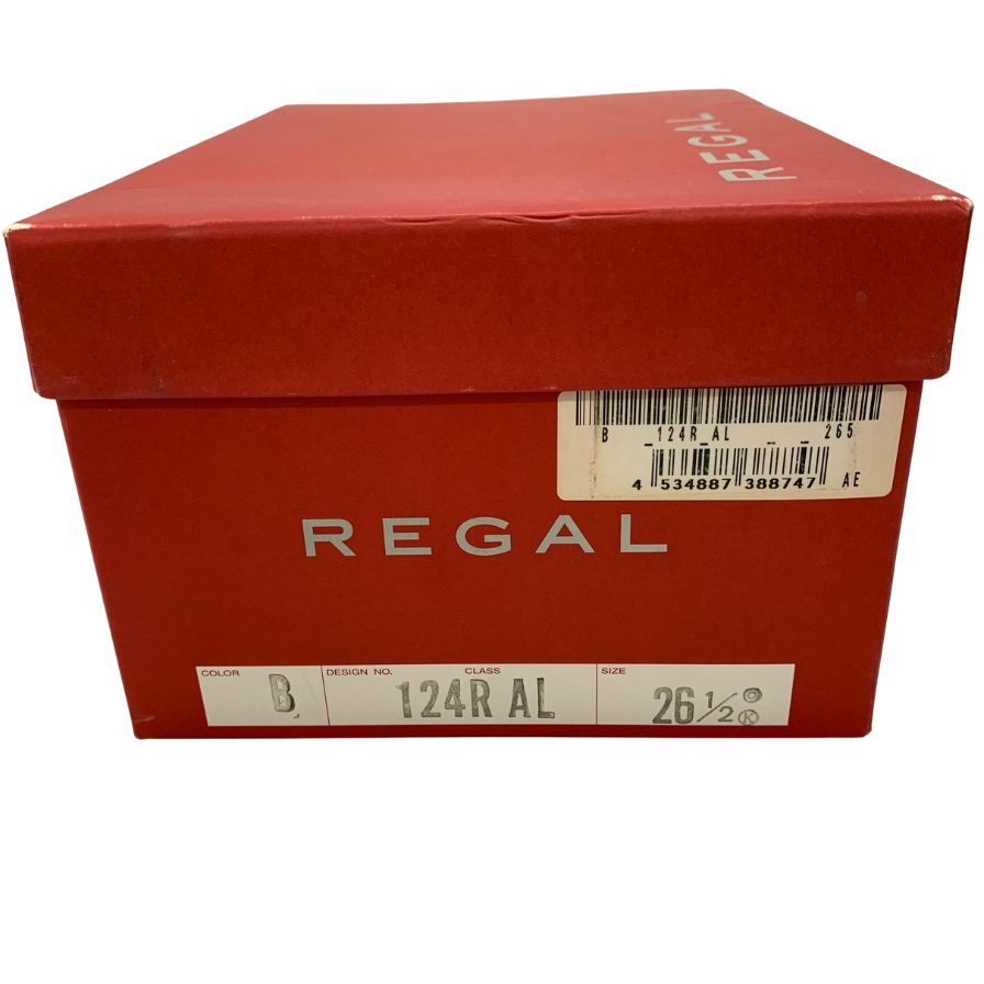 中古◆リーガル レザーシューズ Uチップ 124R サイズ26.5 メンズ ブラック REGAL【AFD9】