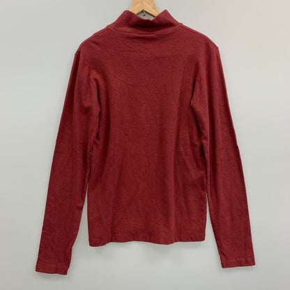 美品◆ダブルアールエル ラルフローレン 90S 三ツ星タグ モックネックニット レッド サイズM RRL RALPH LAUREN 【AFB52】