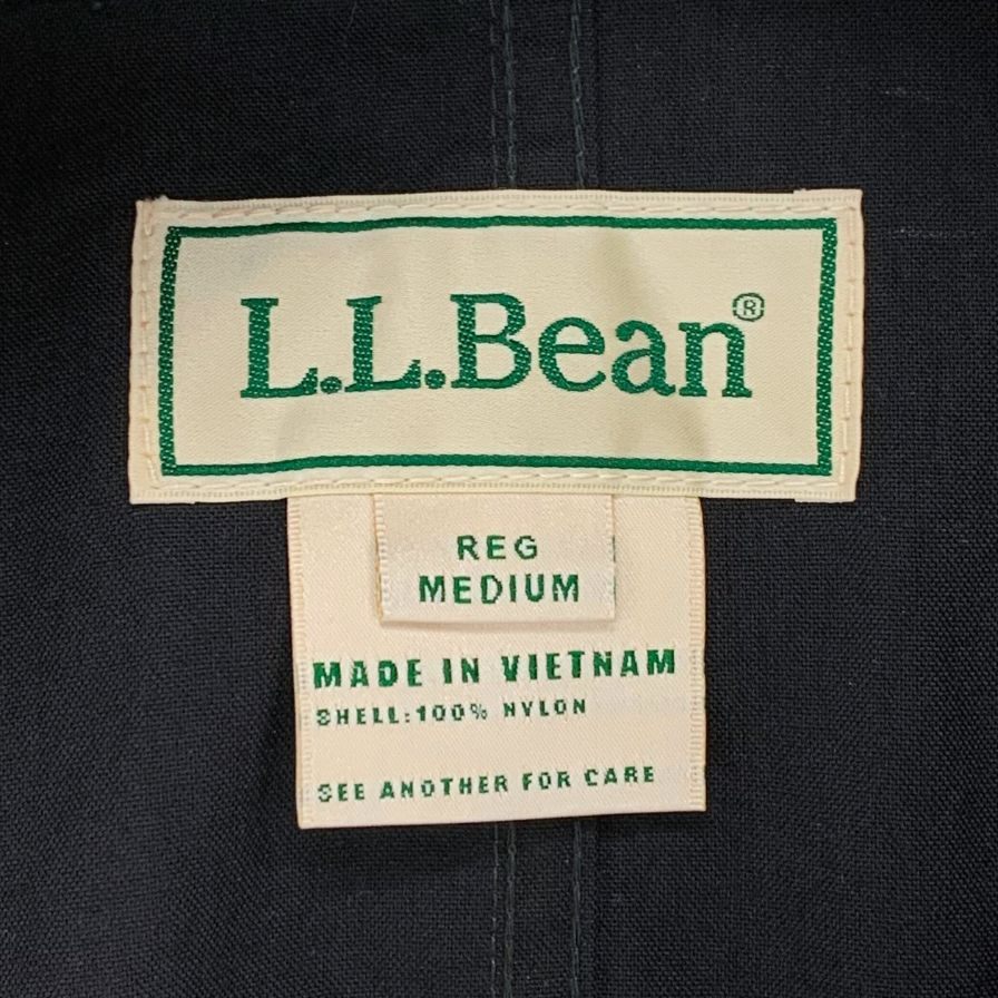 美品◆エルエルビーン コート ロング フィールドコート コーデュロイ切替 ナイロン ブラック メンズ サイズM L.L.Bean 【AFA19】