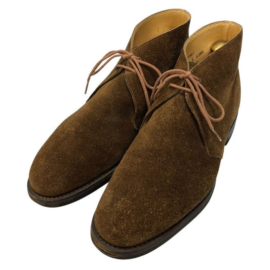 クロケット&ジョーンズ チャッカブーツ チャートシー スエード ライトブラウン メンズ サイズUK7E CROCKETT&JONES CHERTSEY ブーツ 約25.5cm【LA】【中古】