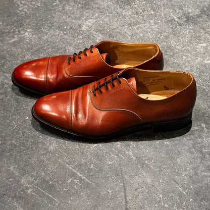 クロケット&ジョーンズ レザーシューズ  SUBS コノート ストレートチップ カーフ ブラウン メンズ サイズUK7E CROCKETT&JONES ビジネスシューズ 約25.5cm【LA】【中古】