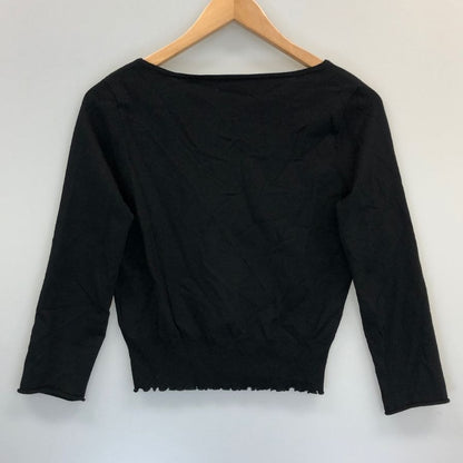 美品◆フォクシー ブティック カーディガン 七分袖 レーヨン 22123 ブラック レディース サイズ40 FOXEY BOUTIQUE 【AFB3】