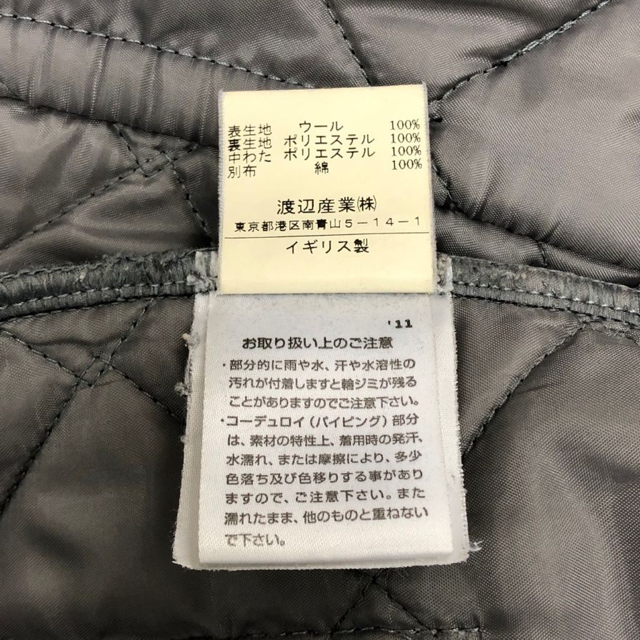 中古◆ラベンハム キルティングジャケット ウール メンズ グレー サイズ36 LAVENHAM 【AFB25】