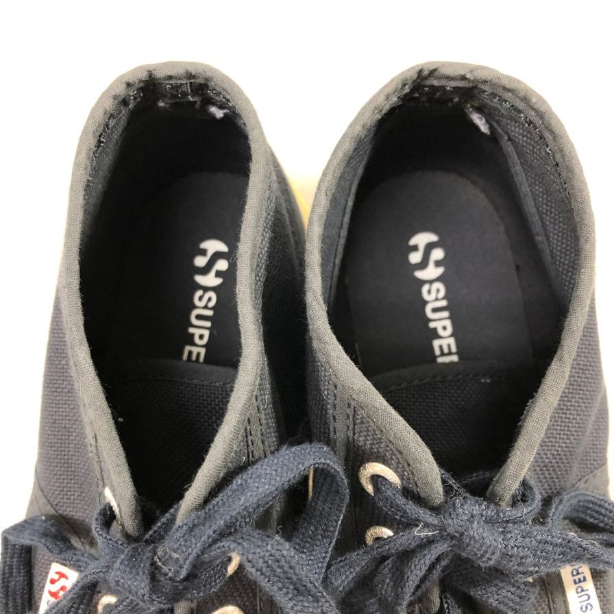 スペルガ ミッドカットスニーカー キャンバス ネイビー メンズ サイズ41 SUPERGA 約26.0cm【AFC35】