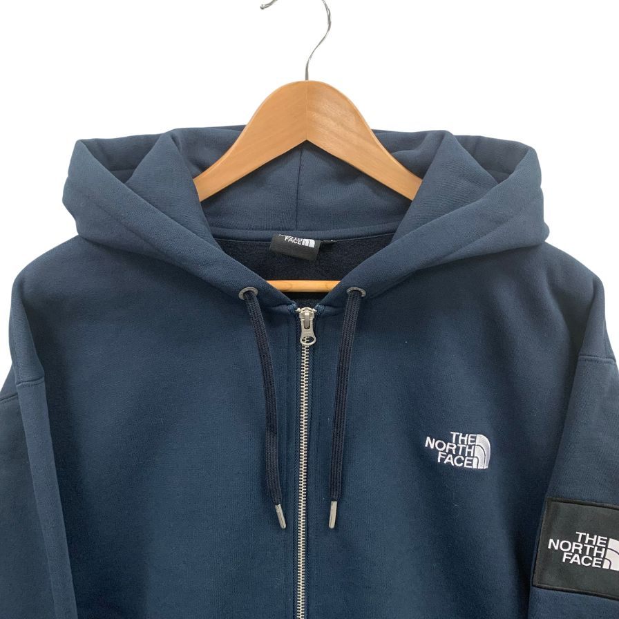 新品同様◆ザ ノースフェイス ジップアップパーカー SQUARE LOGO FULLZIP NT62349 アーバンネイビー サイズXXL THE NORTH FACE 【AFA24】