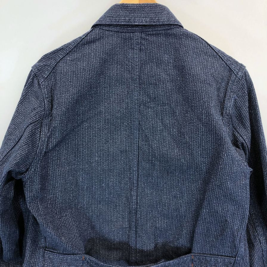 極美品◆ブルードガーメンツ 桃太郎ジーンズ ワークジャケット  メンズ 40 ネイビー BLUED GARMENTS 【AFB3】