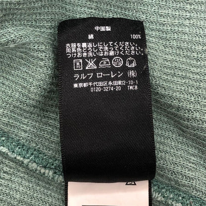 中古◆ダブルアールエル 長袖カットソー クルーネック サーマル グリーン メンズ サイズS RRL Ralph Lauren 【AFB37】