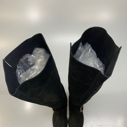 ジミーチュウ ロングブーツ スエードレザー ブラック レディース サイズ36 JIMMY CHOO 約23.0cm【AFC47】