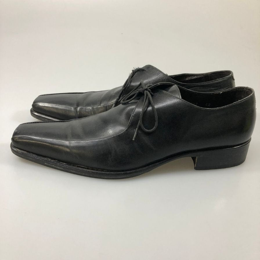 アントニオルフォ レースアップシューズ ブラック レザー メンズ サイズ42 ANTONIO RUFO 約26.5cm【AFC50】
