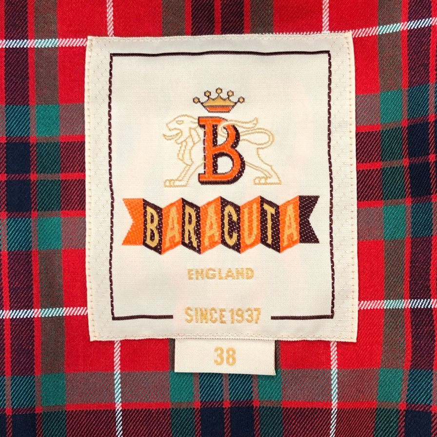美品◆バラクータ G4 ハリントンジャケット グリーン メンズ サイズ38 BARACUTA 【AFA8】