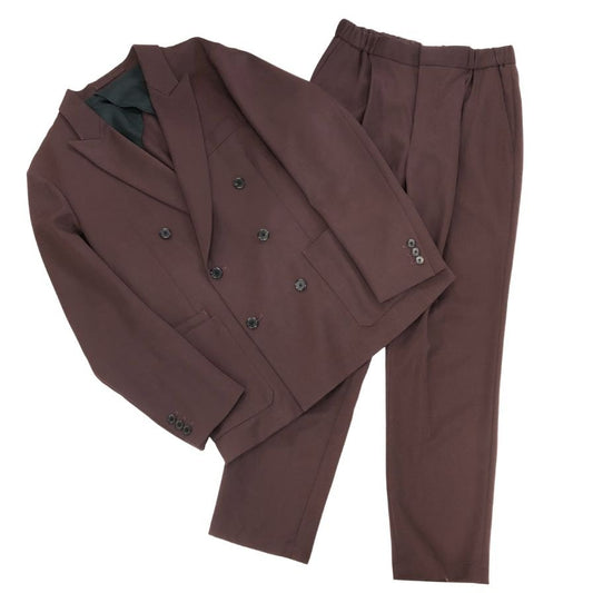 キャバン セットアップ ダブルブレスト ウールギャバ ブラウン サイズM CABAN【AFA10】