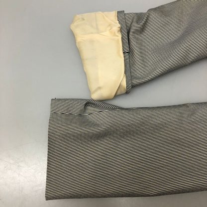 美品◆コルネリアーニ 3つボタン ジャケット ストライプ柄 シルク混 メンズ サイズ50 グレー系 CORNELIANI 【AFB46】
