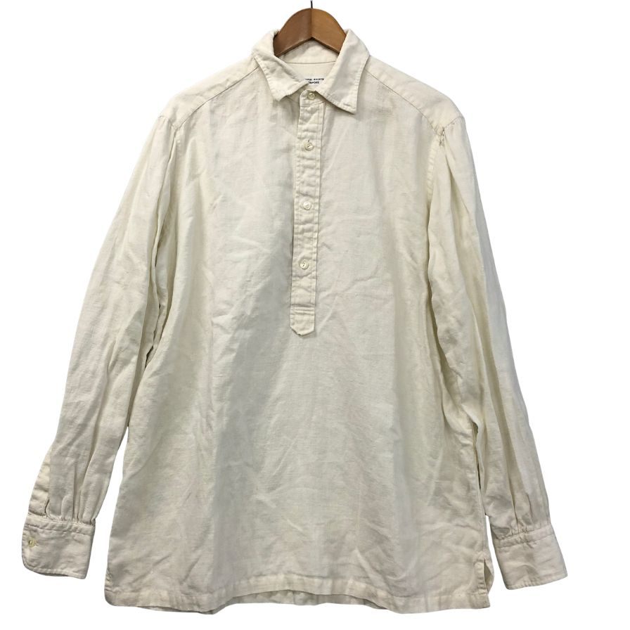 中古◆ミナミシャツ オーダー シャツ プルオーバー リネン100% メンズ サイズ不明 ホワイト MINAMI SHIRTS BESPOKE 【AFB6】
