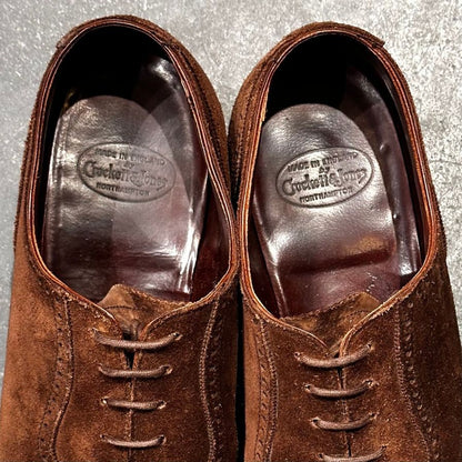 クロケット&ジョーンズ レザーシューズ アルバニー アデレード スエード  ブラウン メンズ サイズUK8D Crockett&Jones ビジネスシューズ 約26.5cm【LA】【中古】