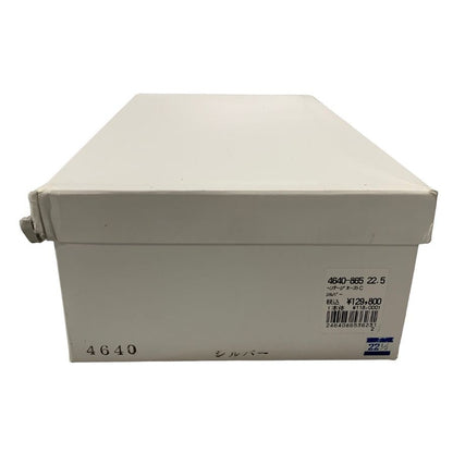 新宿屋 レザーパンプス オーストリッチ 4640-865 シルバー 22.5cm レディース shinjukuya 約22.5cm【7-16】