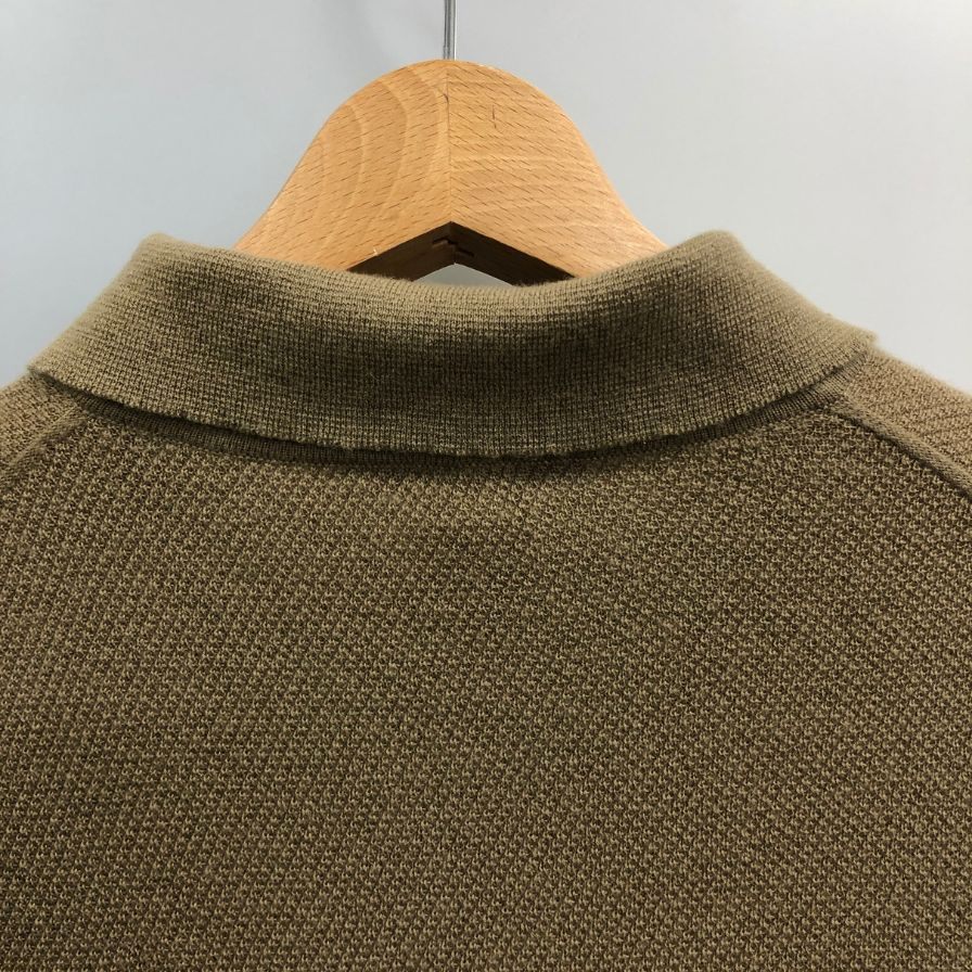 美品◆エルメネジルドゼニア ポロシャツ ニット カシミヤ100% ベージュ系 サイズ50 メンズ Ermenegildo Zegna 【AFB41】