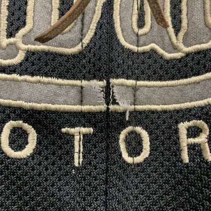 中古■ボンダッチ メッシュジャケット ワッペン 刺繍 ジップ メンズ ブラック サイズM Von Dutch 【AFB26】