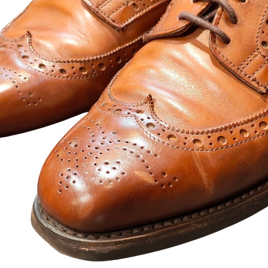 トリッカーズ レザーシューズ ニューバリー フルブローグ レザー ブラウン サイズ6 メンズ Tricker's NEWBURY ビジネスシューズ 約25.0cm【LA】【中古】