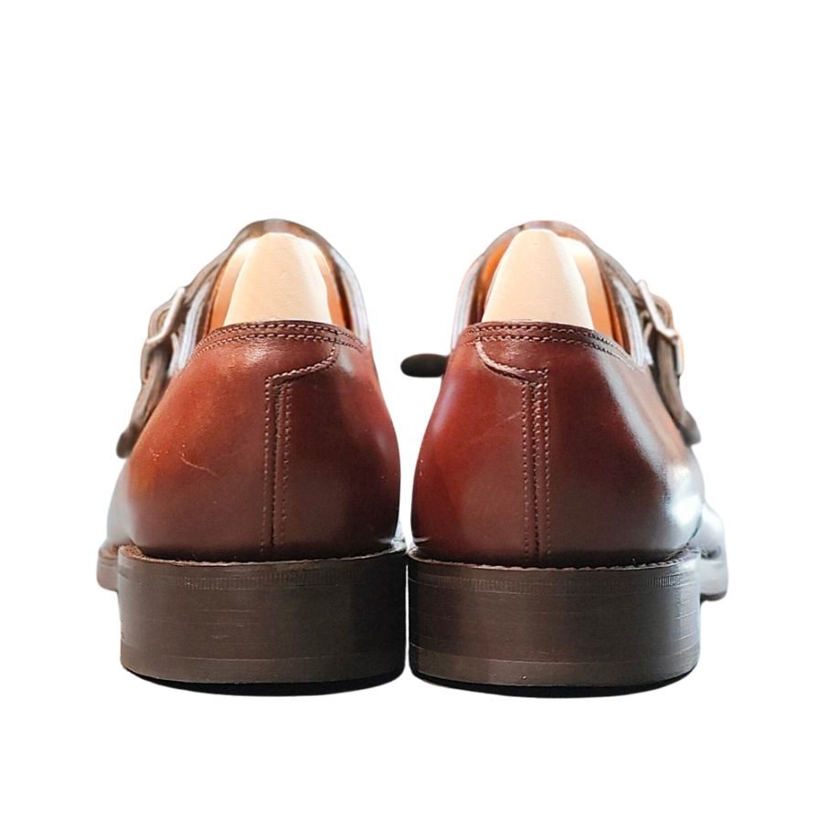 ジョンロブ レザーシューズ ダブルモンク ウィリアム ブラウン サイズUK 5.5E JOHNLOBB William ビジネスシューズ 約24.5cm【LA】【中古】