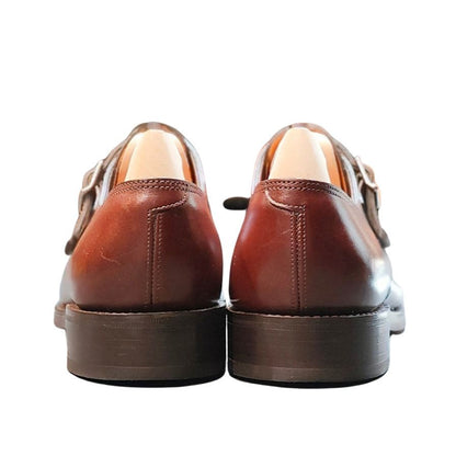 ジョンロブ レザーシューズ ダブルモンク ウィリアム ブラウン サイズUK 5.5E JOHNLOBB William ビジネスシューズ 約24.5cm【LA】【中古】