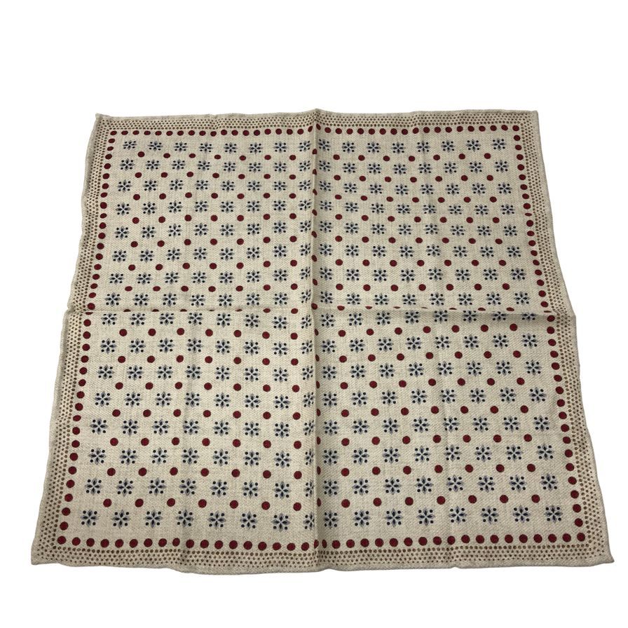 ブルネロクチネリ ポケットチーフ シルク ホワイト系 BRUNELLO CUCINELLI【AFI9】【中古】