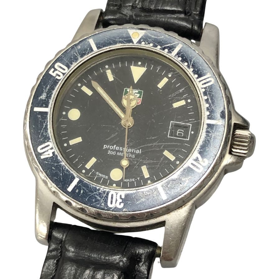 タグ ホイヤー  腕時計  2000 シリーズ 929.2186  プロフェッショナル  クオーツ ブラック×シルバー TAG Heuer【AFI18-3】【中古】