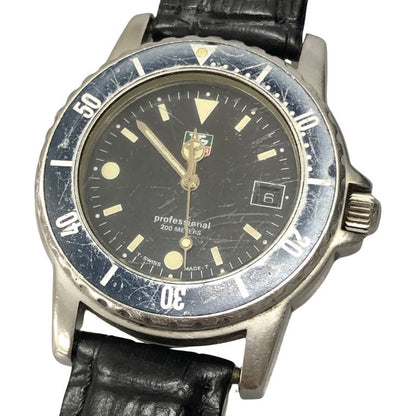 タグ ホイヤー  腕時計  2000 シリーズ 929.2186  プロフェッショナル  クオーツ ブラック×シルバー TAG Heuer【AFI18-3】【中古】
