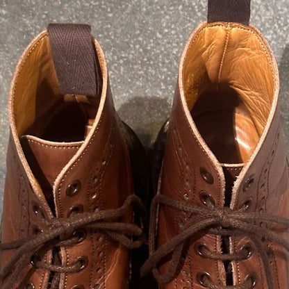 トリッカーズ  M2508 カントリーブーツ ダークブラウン カーフ サイズUK6 Tricker’s ブーツ 約24.5cm【LA】【中古】
