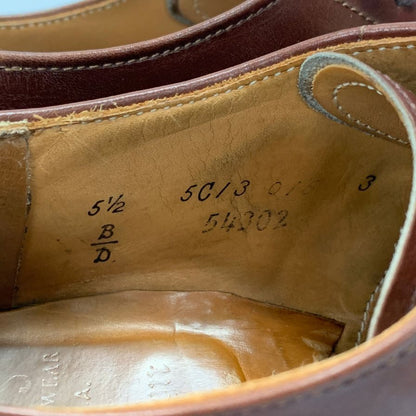 オールデン ビームス レザーシューズ 別注 Vチップ 54302 ブラウン メンズ サイズ6 ALDEN BEAMS ビジネスシューズ 約24.0cm【LA】【中古】