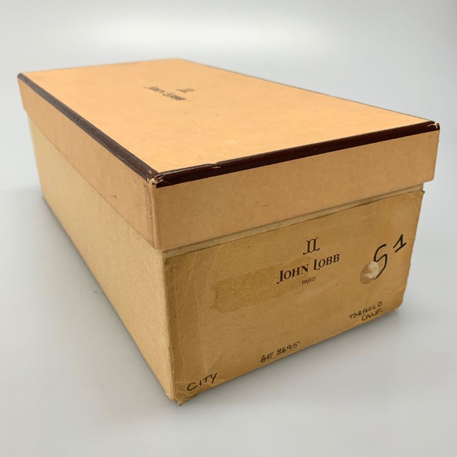 ジョンロブ レザーシューズ シティ ストレートチップ カーフ ブラウン UK6E メンズ JOHN LOBB CITY ビジネスシューズ 約24.5cm【LA】【中古】