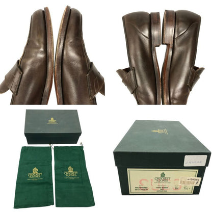 クロケット&ジョーンズ ペニーローファー リッチモンド カーフ ブラウン UK7.5F CROCKETT&JONES ビジネスシューズ 約26.0cm【LA】【中古】