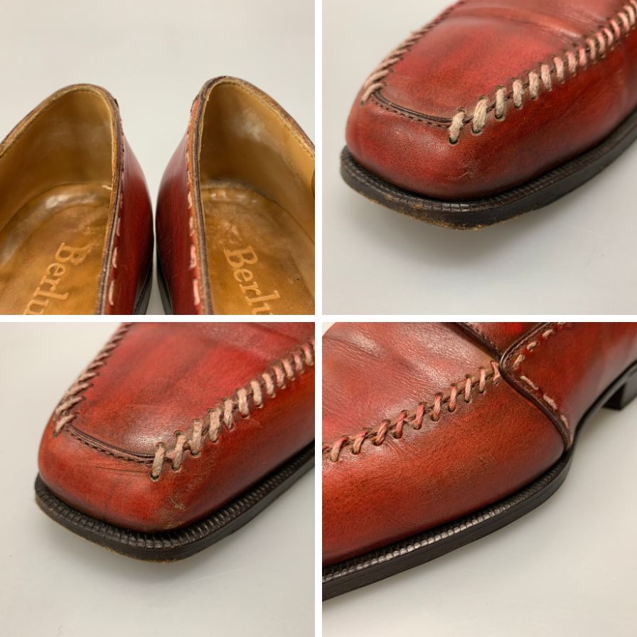 ベルルッティ ローファー A708 オルガ期 ダンディ ソバージュ バーガンディ  サイズ7 Berluti 約25.5cm【AFC31】