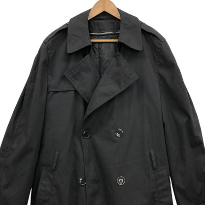 極美品◆DSCP ギャリソン コレクション トレンチコート オールウェザー ポリエステル コットン ブラック サイズ40XL  DSCP GARRISON COLLECTION 【AFA5】