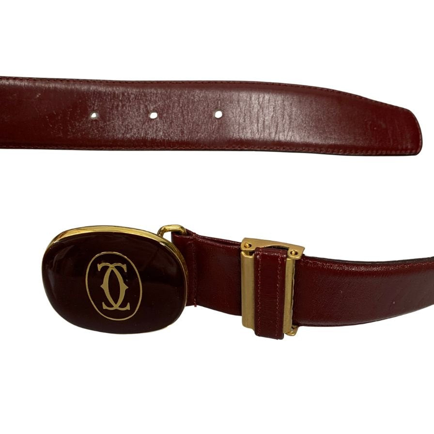 正規品 カルティエ Cartier ベルト マストライン オールレザー 茶 カルティエ レザーベルト マストライン ゴールド金具 ブラウン