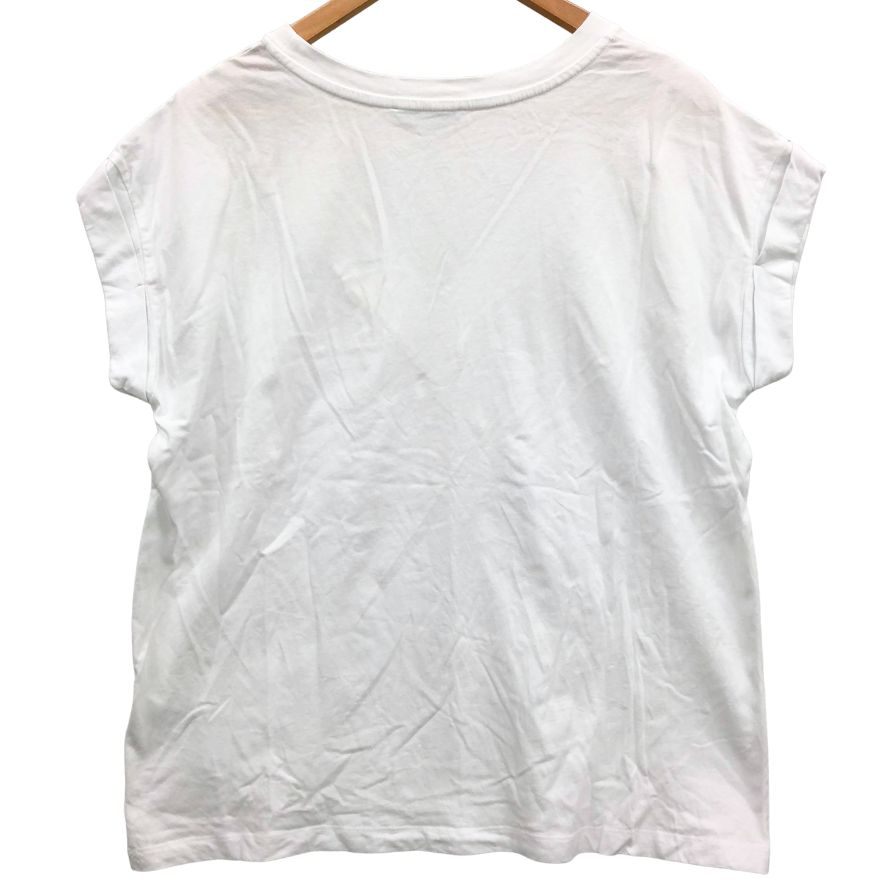 中古◆オールセインツ カットソー 半袖 シルバー フリンジ 装飾 金具 コットン Tシャツ ホワイト メンズ サイズXS ALLSAINTS 【AFB18】