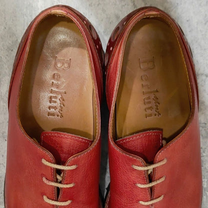 ベルルッティ レザーシューズ ウルテマ ホールカット レッド系 サイズUK6.5 BERLUTI ビジネスシューズ 約25.5cm【LA】【中古】