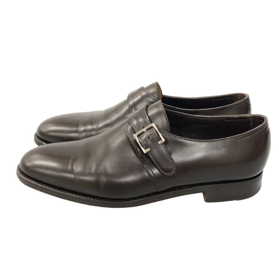 ジョンロブ シングルモンクシューズ KENTON 8695ラスト カーフ ダークブラウン メンズ 5.5E JOHN ROBB ビジネスシューズ 約24.0cm【LA】【中古】