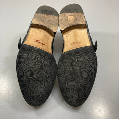 サントーニ レザーシューズ 16264 シングルモンク ブラック サイズUK6.5  Santoni 約25.5cm【AFC16】