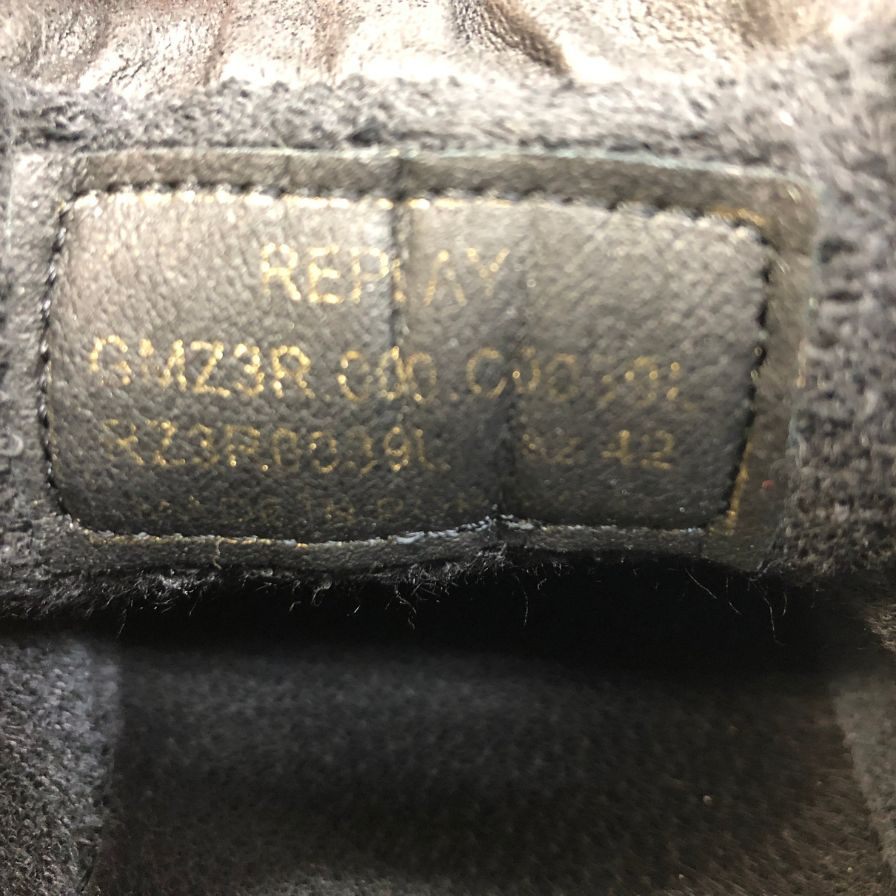 リプレイ スニーカー レザー メンズ ダークグレー サイズ42 REPLAY 約26.5cm【AFC46】
