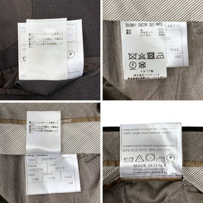 タリアトーレ スーツ セットアップ ウール  サイズ44 ブラウン メンズ TAGLIATORE【AFB24】