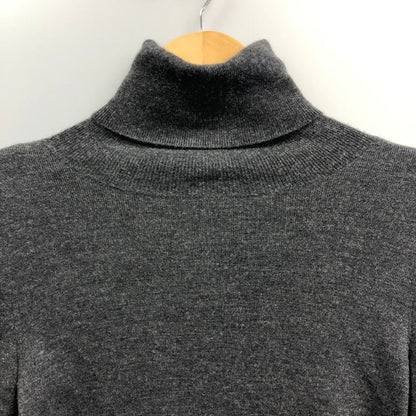 中古◆フォクシ―ニューヨーク ニット 27526 タートルネック ウール 肩パッド付 グレー サイズ38 FOXEY NEWYORK 【AFB10】