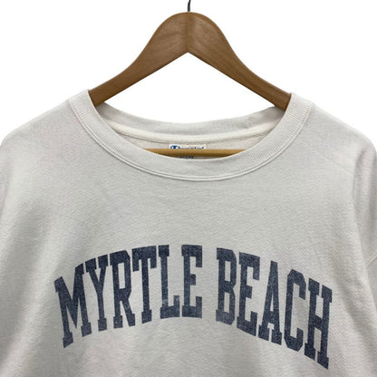 極美品◆チャンピオン トレーナー リバースウィーブ マートルビーチ サイズL ホワイト Chamipion Myrtle Beach 【AFB27】