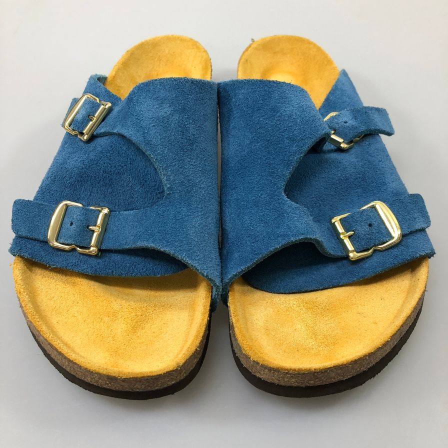 ビルケンシュトック チューリッヒ スエードサンダル サイズ ブルー メンズ サイズ39  BIRKENSTOCK 約25.0cm【AFC2】