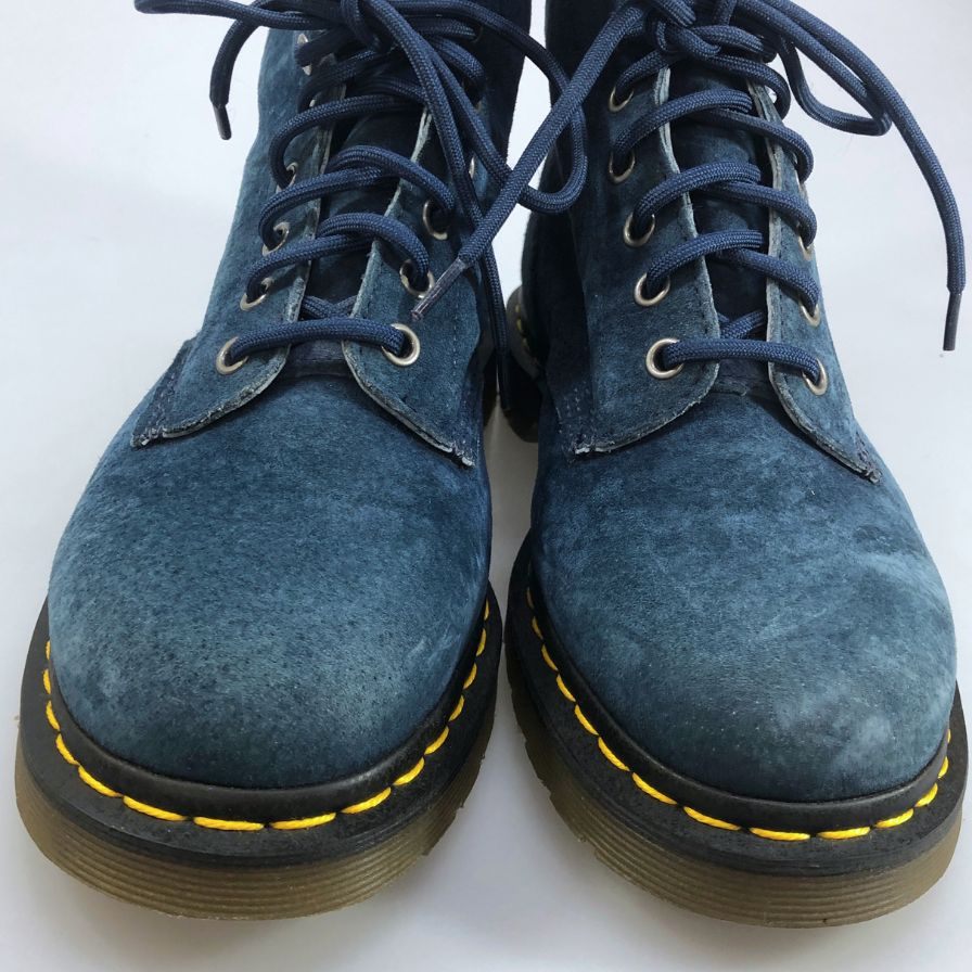 ドクターマーチン ブーツ 8ホール レースアップ ヌバック 22740 ブルー メンズ サイズUK7 Dr.Martens 約26.0cm【AFD1】