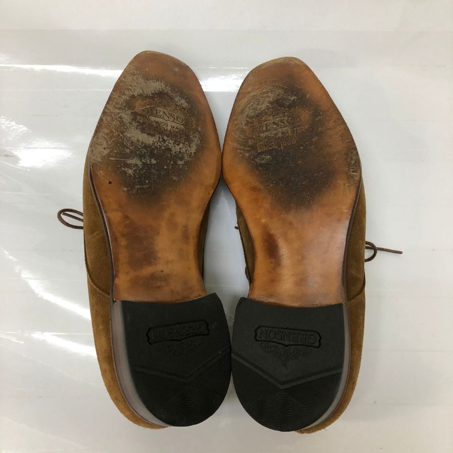 グレンソン プレーントゥ 31029 スエード  ブラウン メンズ サイズUK7 GRENSON 約25.5cm【YB6】