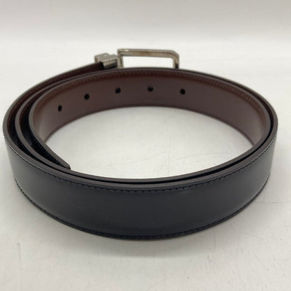 サルヴァトーレフェラガモ レザーベルト ブラック シルバー金具 メンズ Salvatore Ferragamo【AFI7】