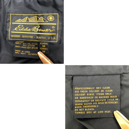 中古◆エディーバウアー ブルゾン 80年代 黒タグ ブラック レディース サイズLM Eddie Bauer 【AFB13】