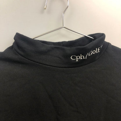 美品◆キャプテンズヘルムゴルフ 長袖Tシャツ モックネック ブラック サイズM メンズ Cph/Golf 【AFB27】