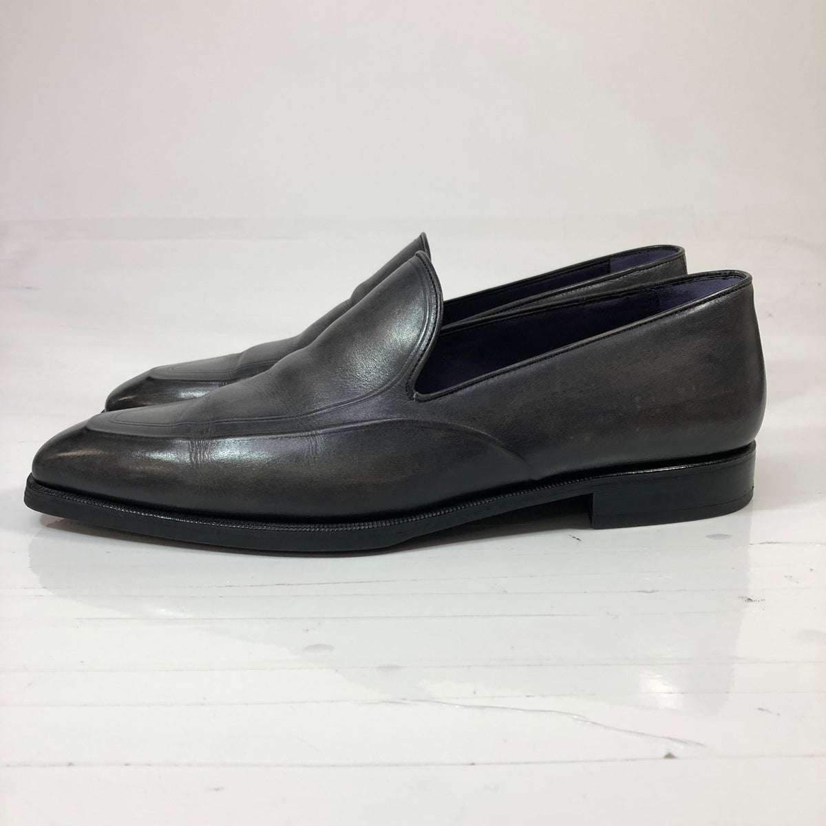 ベルルッティ  レザーシューズ ローファー  グレー系 ラスト0143 サイズ9 メンズ BERLUTI 約27.0cm【AFC3】
