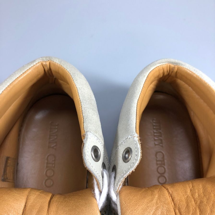 ジミー チュウ ハイカット スニーカーメンズ サイズ 43 ホワイト jimmy choo 約28.0cm【AFC47】